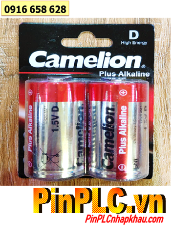 Camelion LR20, Pin đại D 1.5v Plus Alkaline Camelion LR20 (Vỉ đỏ) chính hãng, Vỉ 02viên